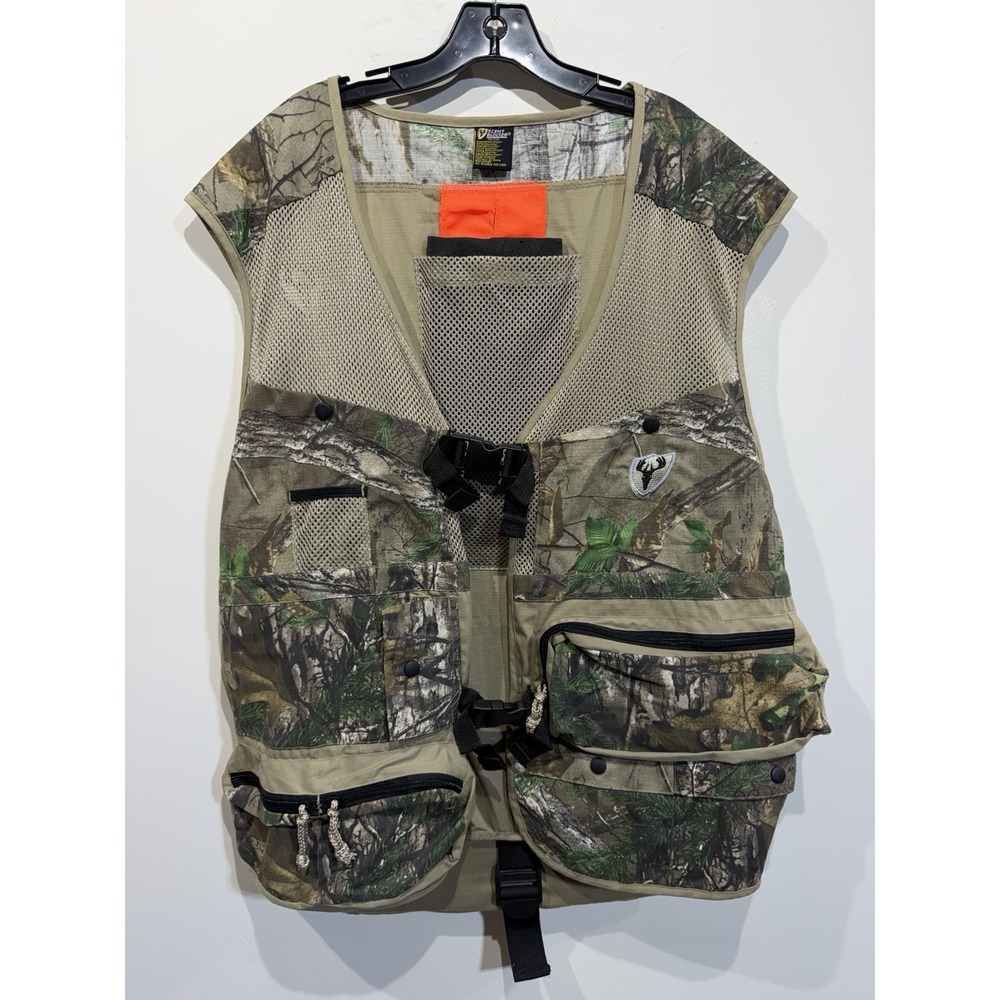 Scent Blocker Torched Real Tree Xtra Green Turkey Hunting Vest Size XL/2XL
